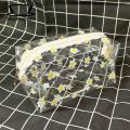 Skymountain Wash Storage Bag Heart Strawberry Fruit Floral Pattern Clear Makeup Bag. 