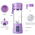 USB Rechargeable Juicer Blender 6 Blades Electric Blender Mini Portable Personal Size USB Rechargeable Mixer 380ml Food Grade Water Bottle Portable Fruit Juicer Machine (Double Click Start) By Bee To Door. 