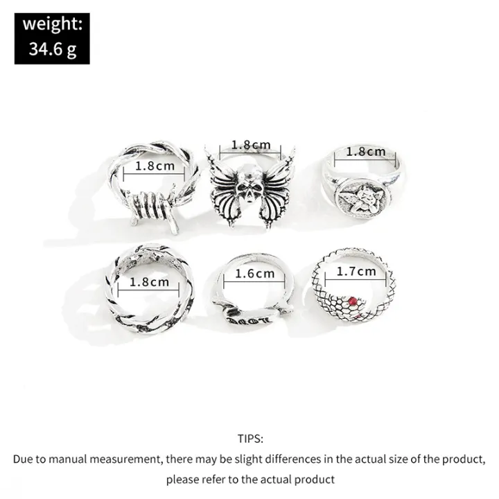 6Pcs/Set%20Punk%20Snake%20Twist%20Love%20Antique%20Silver%20Rings%20for%20Men%20Goth%20Skeleton%20Rings%20Set%20Hip%20Hop%20Emo%20Fashion%20Jewelry%20Anillos%20Hombre%20-%20Image%207
