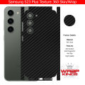Samsung Galaxy S23 Plus Skin/Wrap 360 Protection Sheet/ Carbon fiber/ Matte/ Transparent/ Lamination Back And Sides Included Camera Skin. 