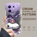 YYDS for Infinix Zero 30 4G Back Cover Cute Kuromi Case Cream Texture Wavy Edge Soft Silicone Mobile Cover. 