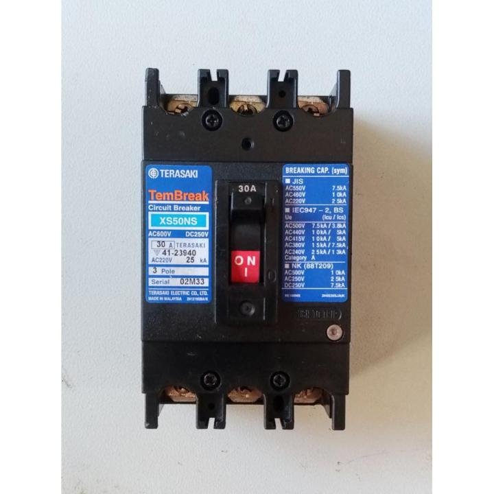 Terasaki MCCB (Molded Case Circuit Breaker) 3pole 30A Tembreak
