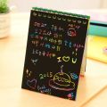 Creative Magic Color Rainbow Scratch Book, Black Paper Note Book, Scraping Painting Black DIY Drawing Pad, Kids Doodle Novelty Pad,  Graffiti Cardboard, Children Toy School Supplies, Art & Craft Activity Note Book,  High Quality. 