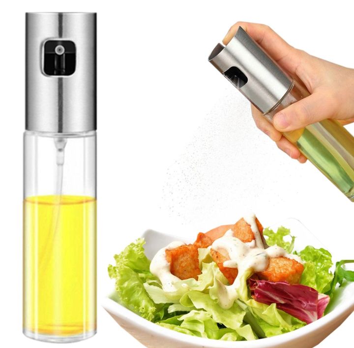 Glass Oil Spray Bottle Pump for Oil-Control Kitchen Olive Oil-Sprayer Pot Bottle Dispenser Gadget Cooking Tools For BBQ,Baking,Frying,Salad