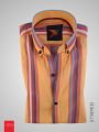 Funky Bold Yellow Striped Men's Casual Shirt. 