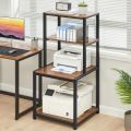 Printer Stand with Storage Shelf, 49.2 inch Large Tall 4 Tier Printer Table for Home Office Organization Space Saving Desk Rack for Printer Computer CPU Shredder. 