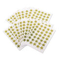 Pack of 20 Sheets - 1080 Stars - Star Stickers - Golden & Silver. 