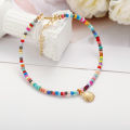 Boho Ankle Bracelet Bohemian Colorful Beads Lightweight Anklet. 