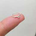4Pcs 100% Real Chandi NoseRing, Silver Girls Nose Bail, Piercing Nathli For Girls (With Box). 
