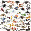 Realistic Wild Animal Snake Figurines Rattlesnake Spider Scorpion Action Figures Model Miniature Educational Prank Toys for Kids. 