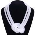 Miasol Fashion Handmade Rhinestone Necklaces WithTtiny Resin Crystal Necklace For Women Gifts Big Knot Crystal Necklaces N1428. 