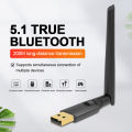 200M Bluetooth 5.1 Adapter 20m USB Bluetooth Dongle Adaptador for Windows 11/10/8.1 Mouse Keyboard Audio Receiver Transmitter. 