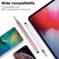 2 In 1 Stylish Universal Practical Dual-use Capacitive Tablet Stylus Pen Exquisite Double-headed Silicone Disc Drawing Tablet Phone Capacitor Pen. 