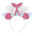 Decorative Head Band Practical Faux Leather Mermaid Tail Exquisite Hairhoop Headband for Home. 