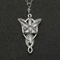 Arwen Evenstar Necklace Elfstone Elessar Aragorn Galadriel Elves Cubic Zirconia Stone Pendant Jewelry Women. 