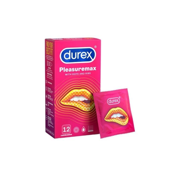 Durex Pleasuremax 12s – Ribbed & Dotted Condoms for Maximum Sensation
