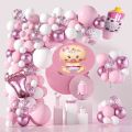 56 PCS Pink Baby Girl Party Decoration Kit – Pastel Balloons & Baby Foil Balloons for Baby Arrival, Baby Shower & Gender Reveal Celebration. 