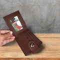 VIP PU Leather Short Wallet for Men – Functional Slim Design with Card & Coin Sections. 