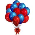 20 Blue and Red balloons (10 Blue and 10 Red) for birthday party - graduation party or party decor. 