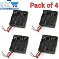 4 Cell 18650 Lithium ion Battery Case Holder Container With Wires. 