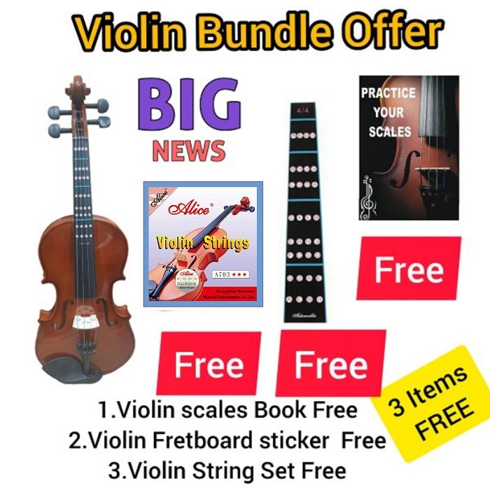 violin 4/4 size With  3 Free Items