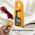 MT87 Digital Clamp Meter - Mini AC/DC Current, Voltage Tester with Resistance, Buzzer, Diode Test, Data Hold, Multifunction Socket, Compact and Portable Electrical Tester. 