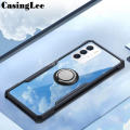 for infinix Zero 5G 2023 Case Hard Clear Transparent Shockproof Car Magnetic Holder Ring Back Cover Casing Hp infinix Zero 5G 2023 Phone Cases Cover. 