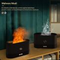 Aroma Diffuser with Flame Effect, Ultrasonic Flame Diffuser for Essential Oils, 2-in-1 Humidifier, Diffuser, Aromatic Therapy, Oils Diffuser with 2 Brightness and Waterless Automatic Shut-Off. 