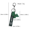 Fashion French Punk Bulldog Keychain Leather Dog Keychains For Women/Men's Bag. 
