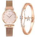 Fopul mall WaterProof luxury ladies magnetic Rose Gold watch Elegant Female Bracelet Watches For Girls Luxury Stylish Watch. 
