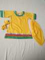 cotton baby girl dress set for newborns 3peice suit. 