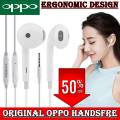 Original Earphones Mobile Hands free Wired Headphones Handsfree High Quality Sound Ear Phone with mic 3.5mm jack for All Mobile Phones Smartphones Best Genuine 1.2m White handfree wire. 