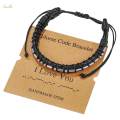Morse Code Bracelet Accessories Fathers Day Bracelet Jewelry for Anniversary Birthday Gifts. 