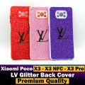 Xiaomi Poco X3 Back Cover | Xiaomi Poco X3 NFC Back Cover | Xiaomi Poco X3 Pro Back Cover LV Glitter Shiny Xiaomi Poco X3 | Poco X3 NFC | Poco X3 Pro Case For Girls. 