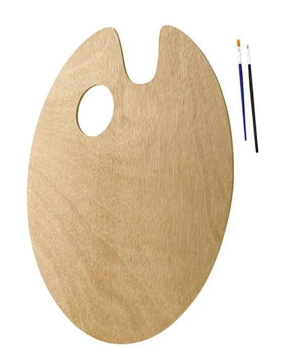 Big%20Wooden%20Palette%20Oval%20Art%20%20Natural%20Wood%20Painting%20Palettes%20Holes%20for%20Oil%20Drawing%20-%20Image%202