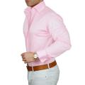 Light Pink Cotton Dress Shirt For Men. 