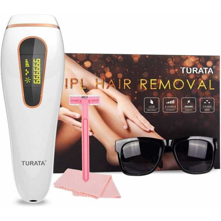 Get the Best Selling TURATA IPL Hair Removal Device with LCD Display, 999,999 Flashes, 5 Energy Levels, 2 Flash Modes - Ultimate Sale on Effective Hair Removal Solution