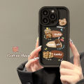 Painted Bear for Samsung A32 Phone case A21S Stereo Coffee A51 Creative Cartoon Protective Cover. 