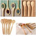 Pack of 6 Wooden Bamboo Spice jar Spoon/Suger Pot Spoon/Tea & Coffee Mixing Spoon/Ice Cream Spoon. 