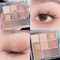 9 Colors Eyeshadow Palette Cheap Korean Makeup High Quality Professional Dark Metal Punk Smoky Eye Gray Black Shadow Palette. 
