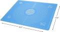 Silicone Baking Mat for Pastry Rolling Dough with Measurements - 19.7" x 15.7" BPA Free Non Stick and Non Slip. 
