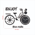 New Wooden Wall Clock, Creative Clock for Home and Offices, New 3D DIY Large Wall Clock Modern Design - Premium Home Wooden Wall Clock (Big Cycle) - Modern Design Cycle Wooden Wall Clock - Bicycle Style Clock.. 