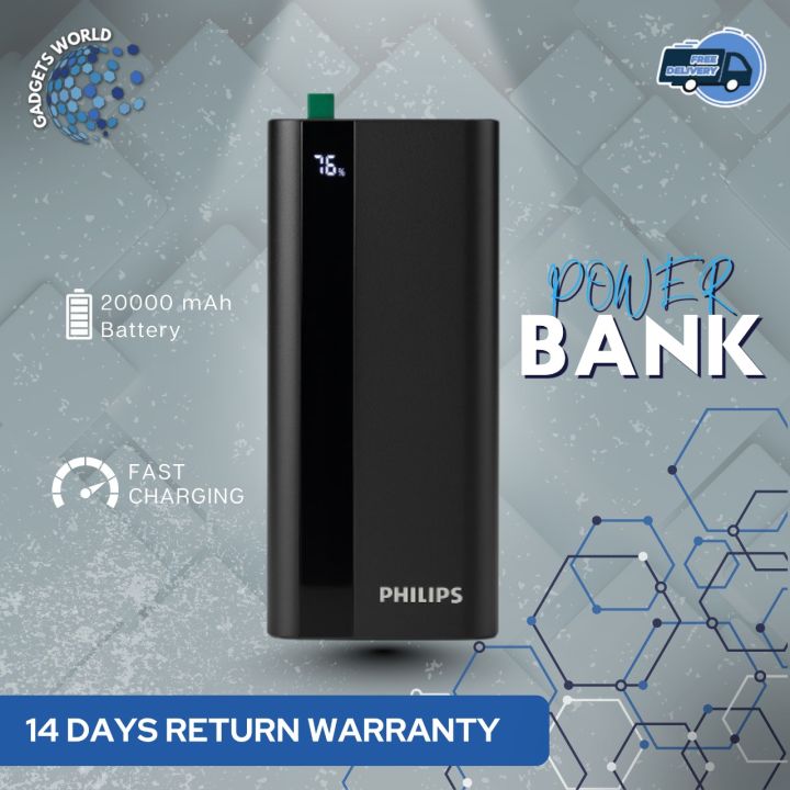 Gadgets World SOVO Power Bank 10000 Mah - Power Bank 20000 Mah Fast Charging Dual Input Type-C - Micro 2 USB Output  Metal Body PowerBank For iOS & Android - Perfect For Home Office And Travel Use Power Banks.