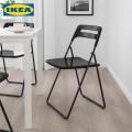 IKEA Folding Chair : NISSE, Black | White. 