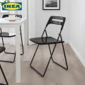 IKEA Folding Chair : NISSE, Black | White. 