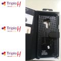 Triple H Samsung S9 Plus Case Luxury Leather Flip Cover Mate Black S9+ Wallet Card Cover Designed In London Original UU. 