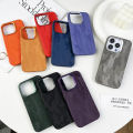 HOCE Camouflage Leather Magnetic Phone Cases For iPhone 12 13 14 15 16 Pro Max MagSafe Case Metal Camera Frame Protective Shockproof Cover. 