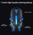 Wholesale 7 Light 3200 DPI Breathing Gamer Mouse RGB Gaming Mouse USB Wired LED. 