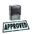 Customised Stemp Self-Inking Rubber Stamp14mm x 38mm with Your Name. 