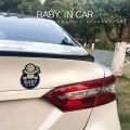 New 2X Baby in Car ticker Baby on Board Car Aluminum ticker for Nian X-TRAIL Qahqai koda Octavia Fabia Renault Clio A - 243247935. 